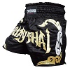 FIGHTERS - Muay Thai Shorts / Schwarz-Gold / Medium