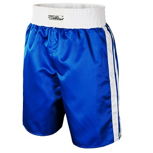 FIGHT-FIT - Shorts de Boxeo / Azul-Blanco / Large