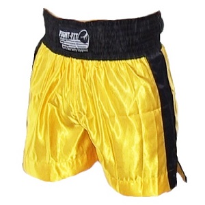 FIGHT-FIT - Short de Boxe / Jaune-Noir / XL