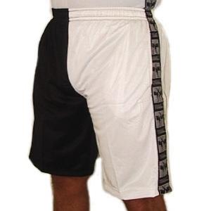 FIGHT-FIT - Pantaloncini da fitness / Nero-Bianco / Small