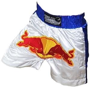 FIGHTERS - Pantaloncini Muay Thai / Bulls  / Bianco-Blu / Medium