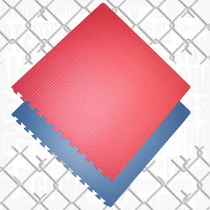 Gym floor mats / 100 x 100 x 4.0 cm / Jigsaw Interlocking Judo Matts / Blue-Red