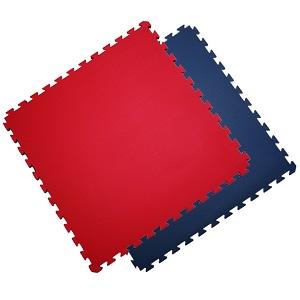 Gym floor mats / 100 x 100 x 2.0 cm / Jigsaw Interlocking MMA Matts / Blue-Red