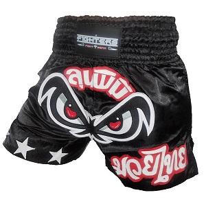 FIGHTERS - Pantaloncini Muay Thai / No Fear / Nero / XL