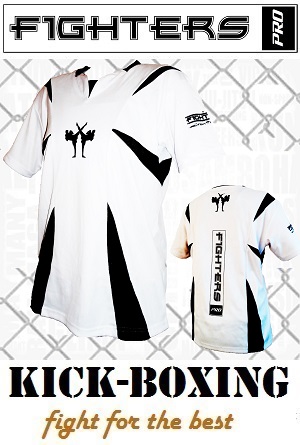 FIGHTERS - Camisa de kick boxing / Competition / Blanco / Small