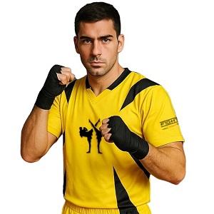 FIGHTERS - Camicia da kickboxing / Competition / Giallo / Large