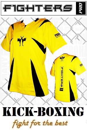 FIGHTERS - Kick-Boxing Shirt / Competition / Yellow / Medium