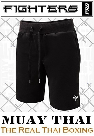 FIGHT-FIT - Pantalones Cortos de Fitness / Giant / Negro / Large