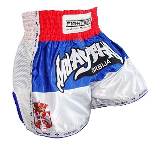 FIGHTERS - Pantalones Muay Thai / Serbia-Srbija / Elite / XS