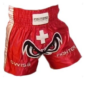 FIGHTERS - Muay Thai Shorts / Swiss  / No Fear / Large