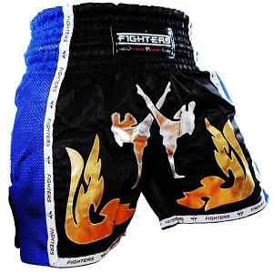FIGHTERS - Pantaloncini Muay Thai / Elite Fighters / Nero-Bu / Large