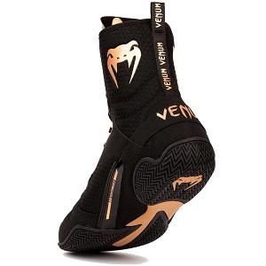 Venum - Boxschuhe Boxstiefel / Elite / Schwarz-Bronze / EU 45