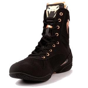 Venum - Boxschuhe Boxstiefel / Elite / Schwarz-Bronze / EU 45