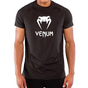 Venum - T-Shirt / Classic Dry Tech / Schwarz-Weiss / Small