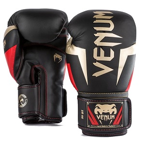 Venum - Guantoni / Elite / Nero-Oro-Rosso / 14 oz