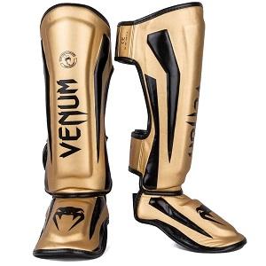 Venum - Shin Instep Protection / Elite / Gold-Black / Large