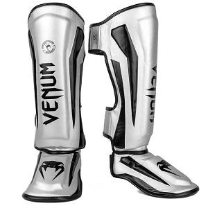 Venum - Shin Instep Protection / Elite / Silver-Black / Medium
