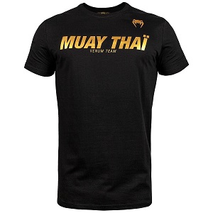Venum - T-Shirt / Muay Thai VT / Schwarz-Gold / Medium